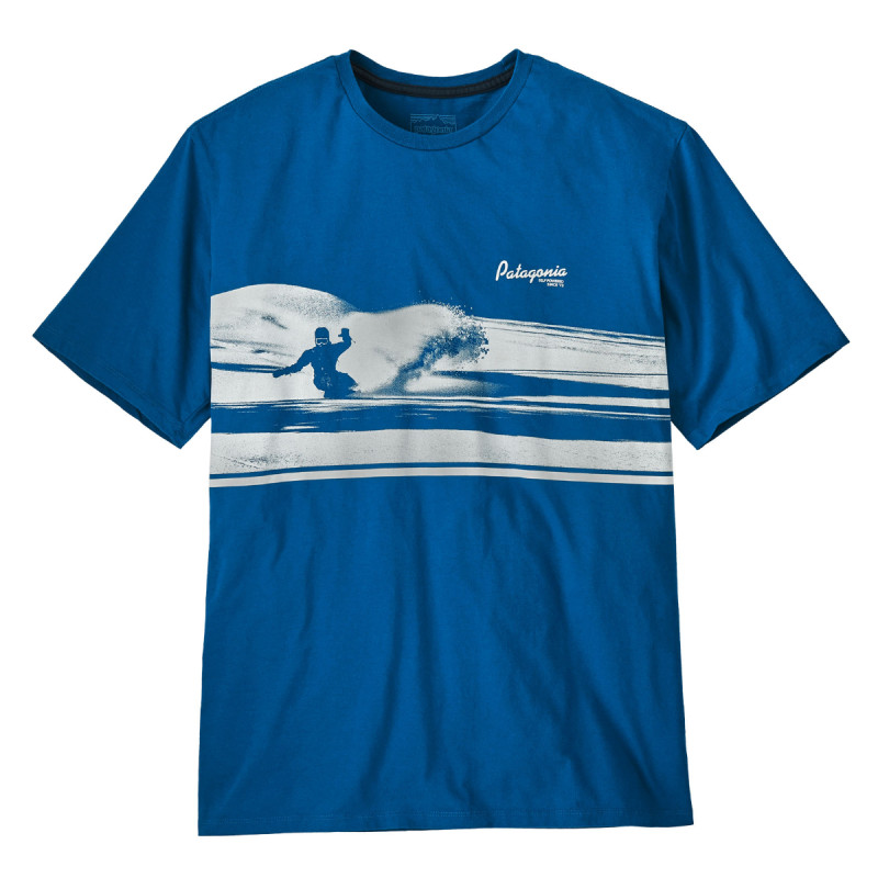 Pánske tričko Patagonia SELF-POWER ORGANIC T-SHIRT  - modrá