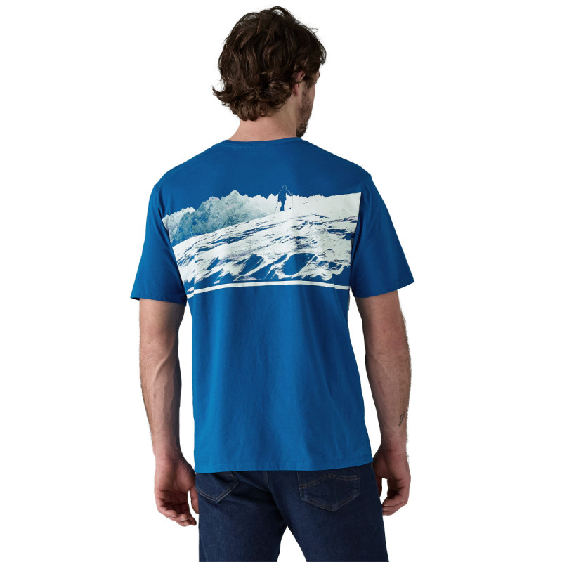 Pánske tričko Patagonia SELF-POWER ORGANIC T-SHIRT  - modrá