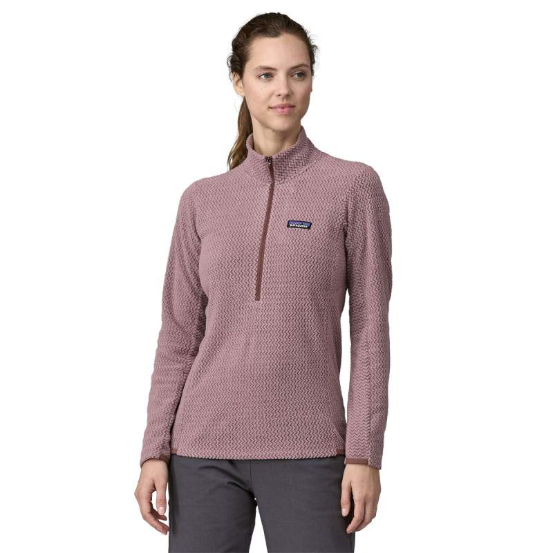 Dámska mikina Patagonia R1 AIR ZIP-NECK  - svetlo fialová