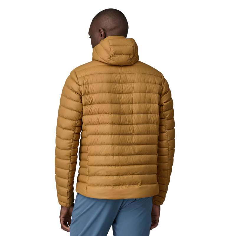 Pánská bunda Patagonia DOWN SWEATER HOODY  - žlutá