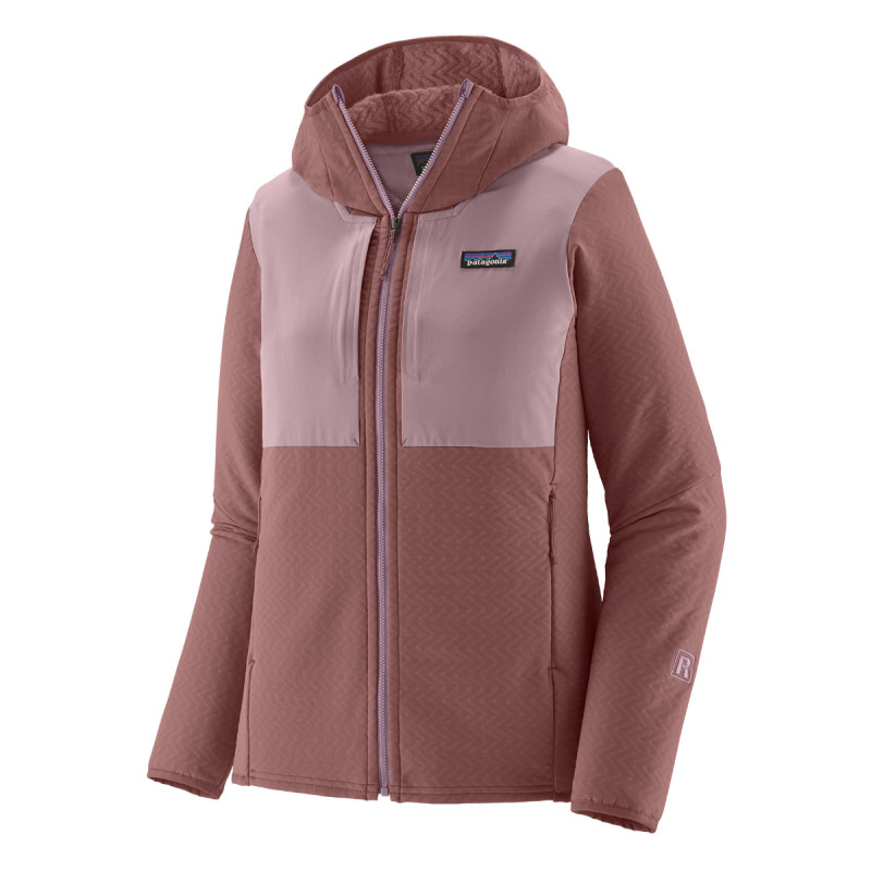 Dámská bunda Patagonia R2 CROSSSTRATA HOODY  - světle fialová