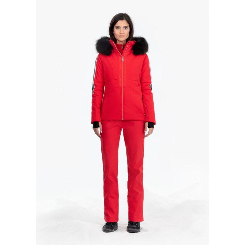 Dámske lyžiarské nohavice Poivre Blanc W19 1120 WO/A SOFTSHELL PANTS  - červená
