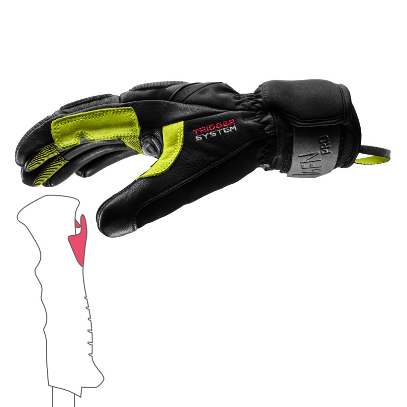 Pánske lyžiarské rukavice Leki GRIFFIN PRO 3D  - čierna