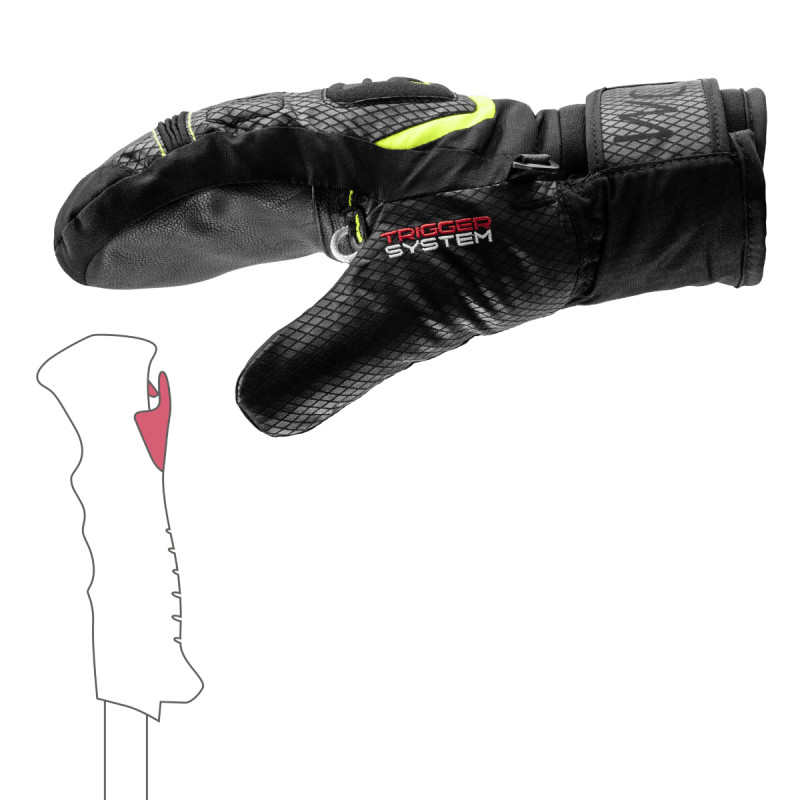 Dětské lyžařské rukavice Leki WCR TEAM 3D JUNIOR MITT  - černá