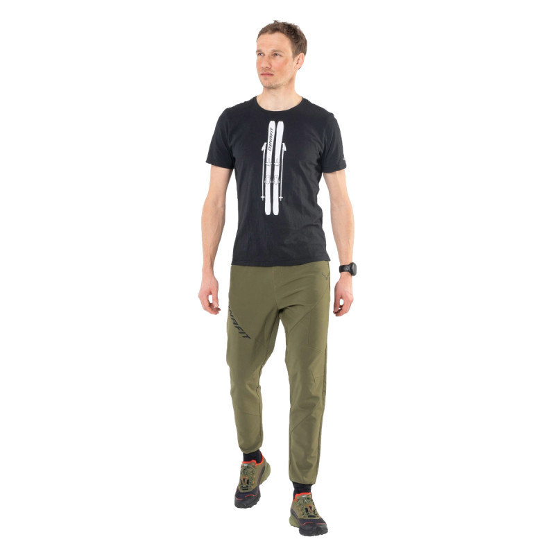 Pánske tričko Dynafit GRAPHIC COTTON T-SHIRT  - čierna
