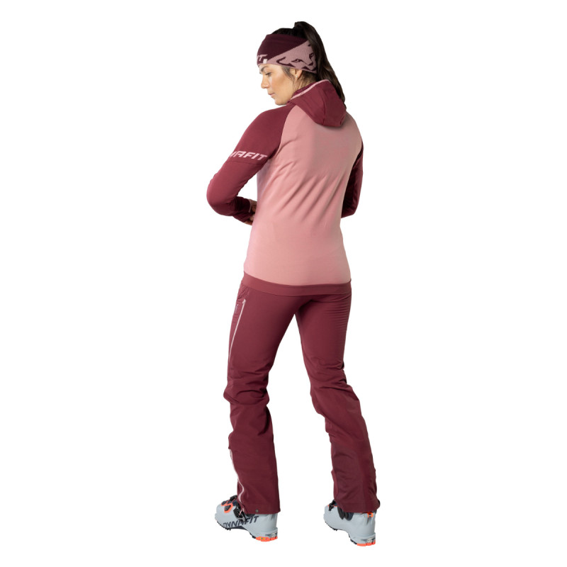 Dámská mikina Dynafit RADICAL POLARTEC HOODED JACKET  - vínová