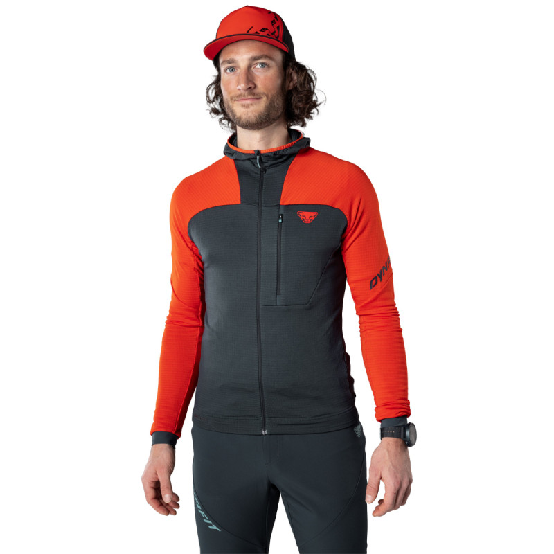 Pánska mikina Dynafit SPEED POLARTEC HOODED JACKET  - oranžová