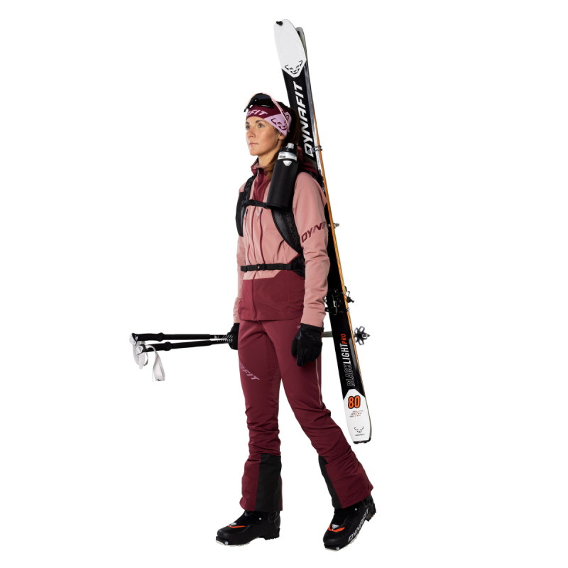 Dámske skialpové nohavice Dynafit TLT TOURING DYNASTRETCH PANTS  - vínová