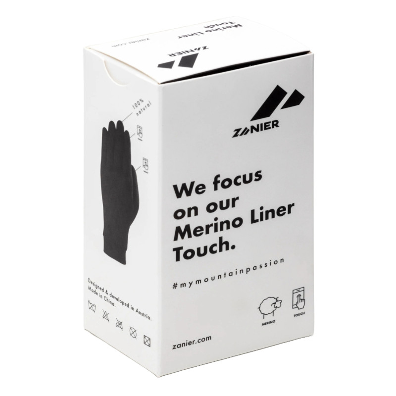 Rukavice Zanier MERINO LINER TOUCH  - čierna