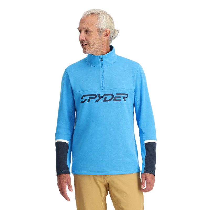 Pánska lyžiarská mikina Spyder SPEED FLEECE 1/2 ZIP  - modrá