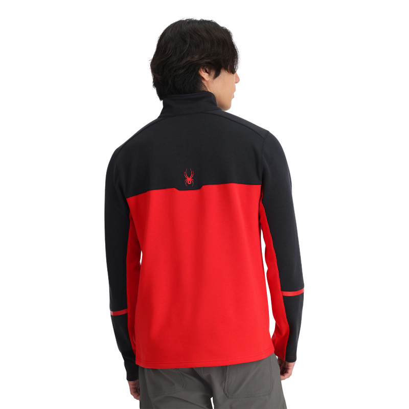 Pánska lyžiarská mikina Spyder SPEED FLEECE 1/2 ZIP  - červená