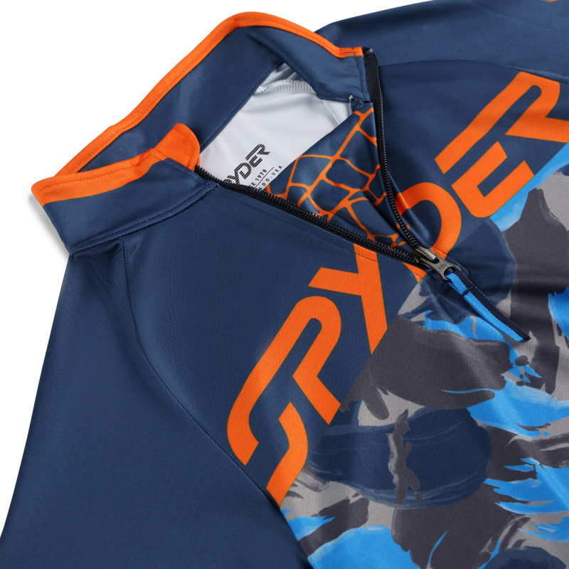 Chlapčenská lyžiarská mikina Spyder CAMO 1/2 ZIP  - tmavo modrá