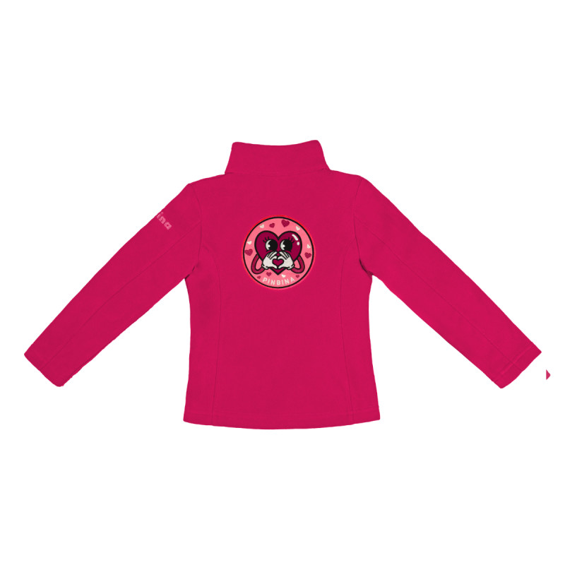 Dievčenská mikina PinBina HEART KIDS FLEECE JACKET  - tmavo ružová