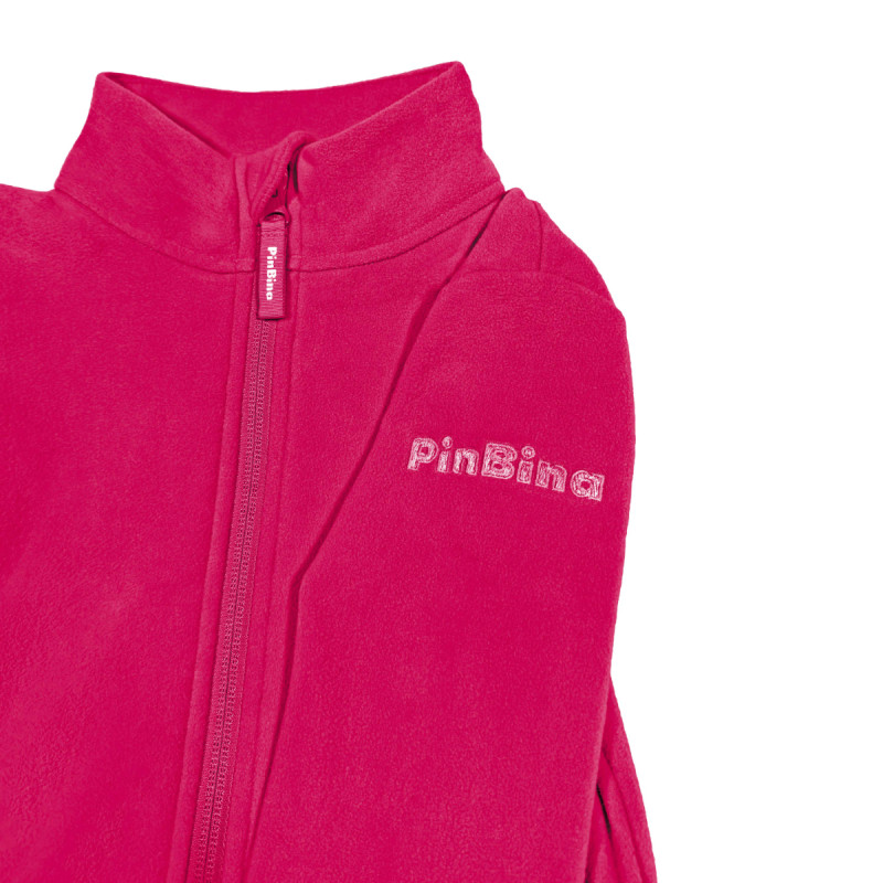 Dievčenská mikina PinBina HEART KIDS FLEECE JACKET  - tmavo ružová