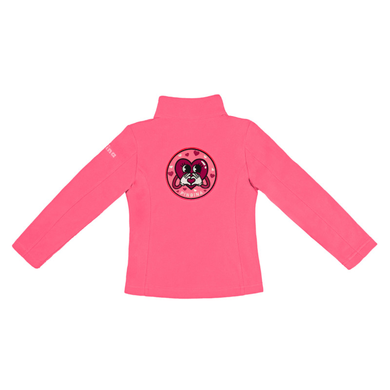 Dívčí mikina PinBina HEART KIDS FLEECE JACKET  - světle růžová