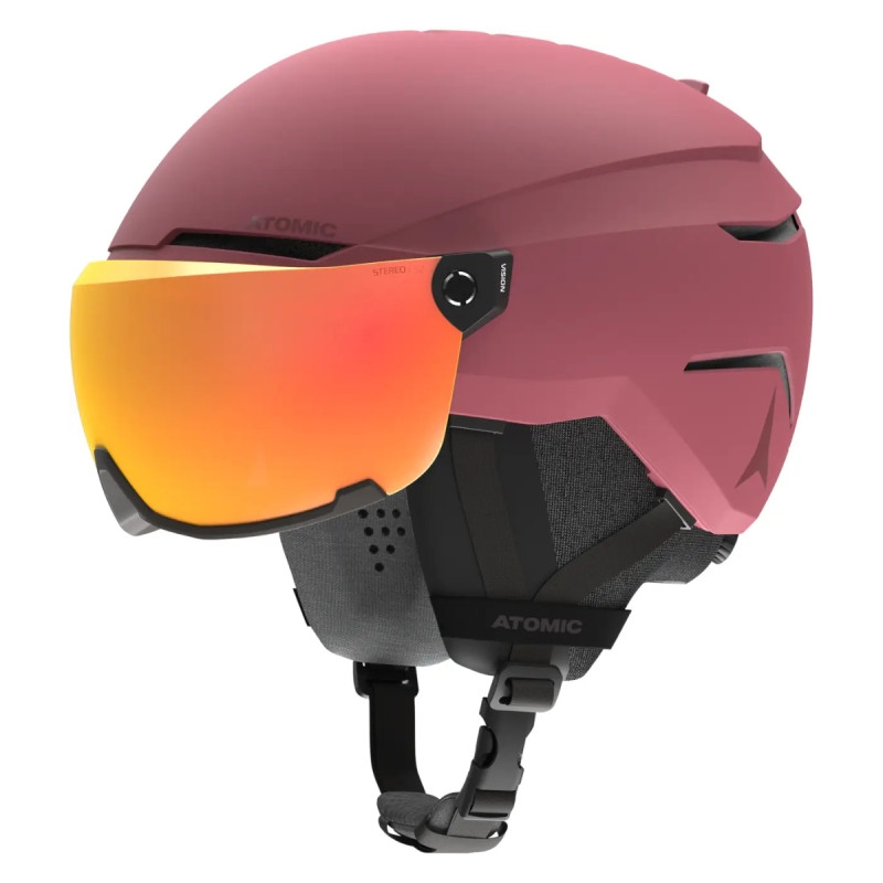 Lyžiarská prilba Atomic SAVOR VISOR STEREO  - vínová
