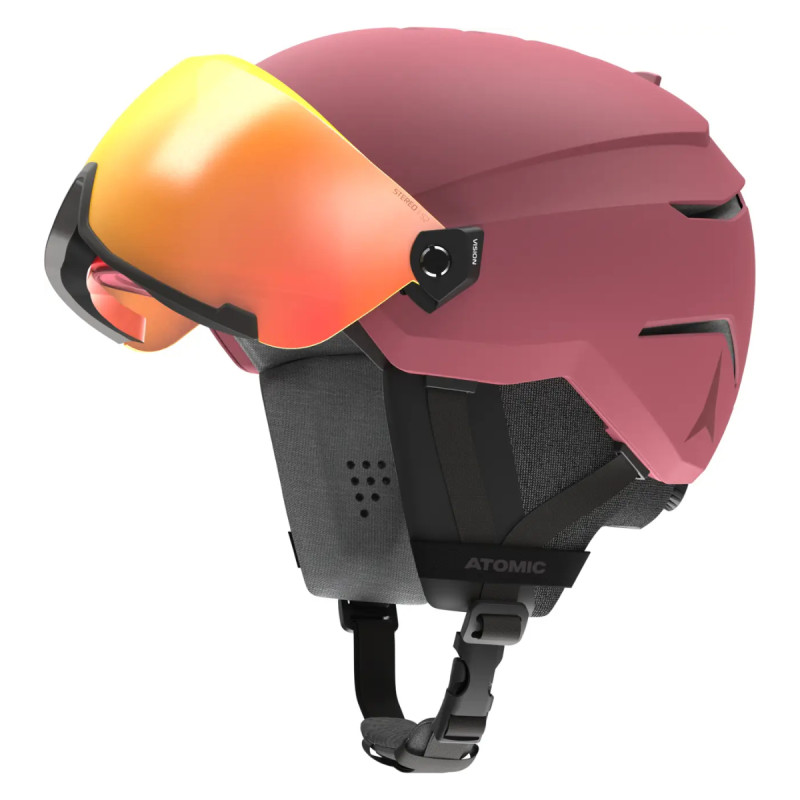 Lyžiarská prilba Atomic SAVOR VISOR STEREO  - vínová