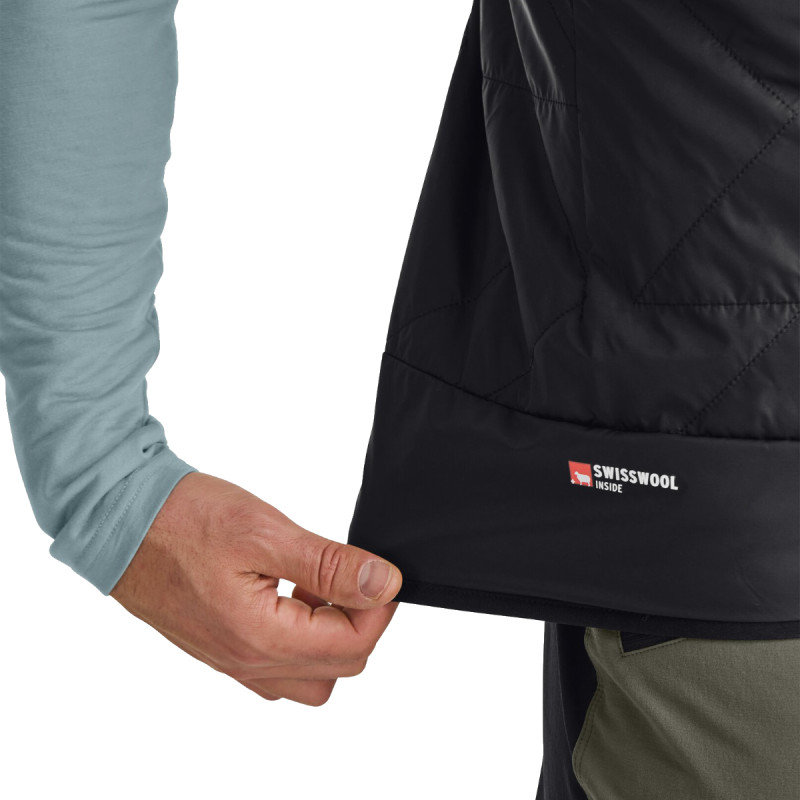 Pánska vesta Ortovox SWISSWOOL PIZ BOE VEST  - čierna