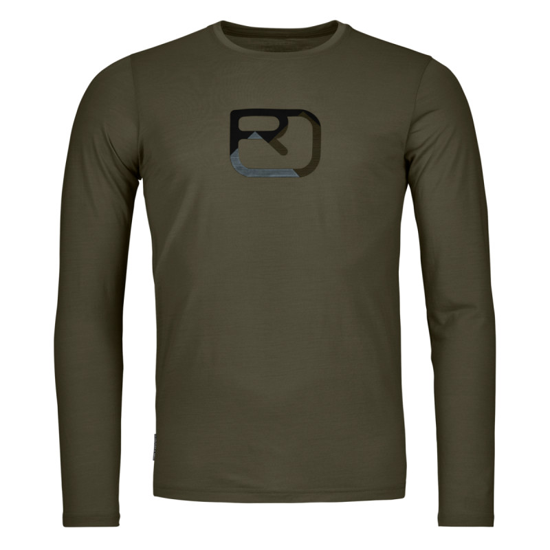 Pánské funkční tričko Ortovox 150 COOL MTN SILHOUETTE  - khaki