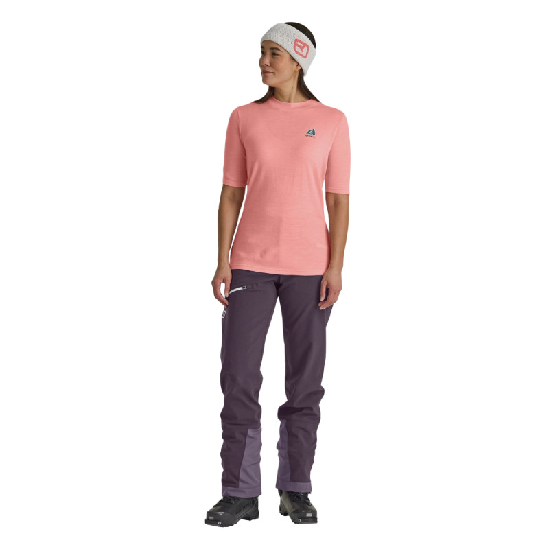 Dámske funkčné tričko Ortovox 185 MERINO MTN HUG TS  - svetlo ružová