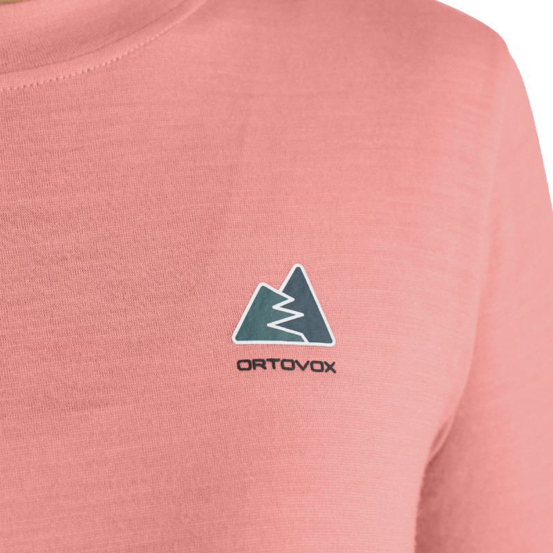 Dámske funkčné tričko Ortovox 185 MERINO MTN HUG TS  - svetlo ružová