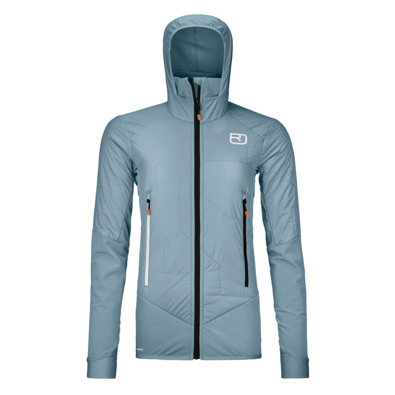 Dámska bunda Ortovox SWISSWOOL COL BECCHEI HYBRID JACKET  - svetlo modrá