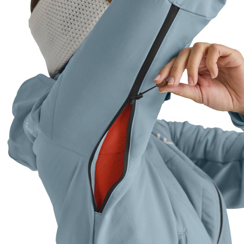 Dámska bunda Ortovox SWISSWOOL COL BECCHEI HYBRID JACKET  - svetlo modrá