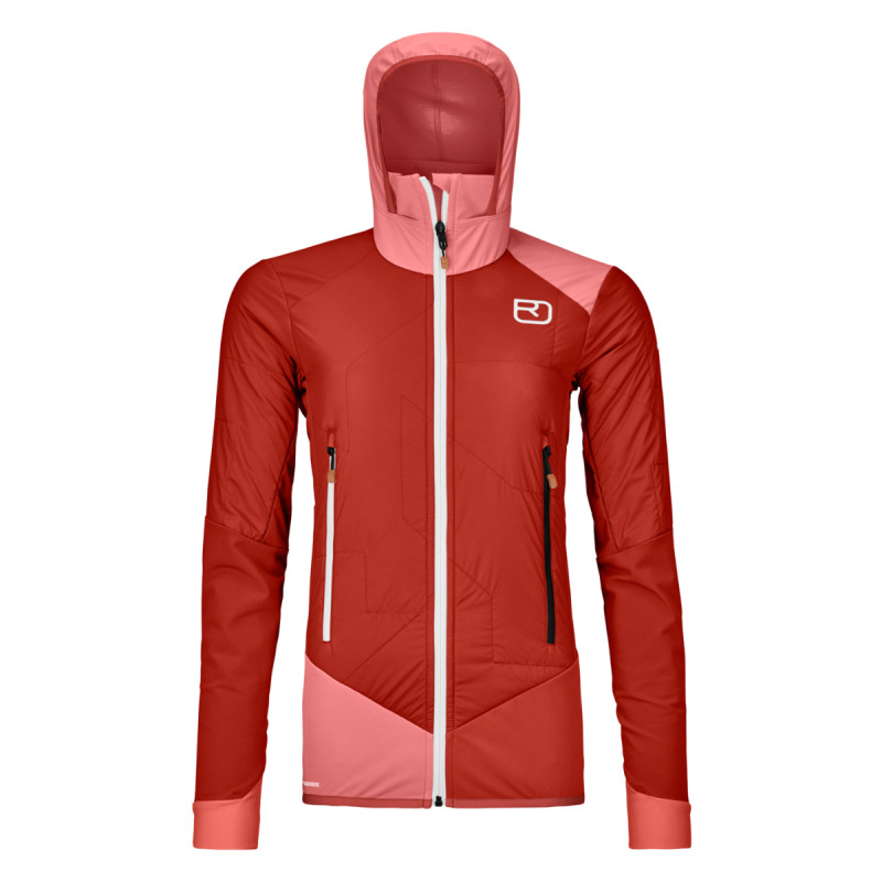 Dámska bunda Ortovox SWISSWOOL COL BECCHEI HYBRID JACKET  - oranžová