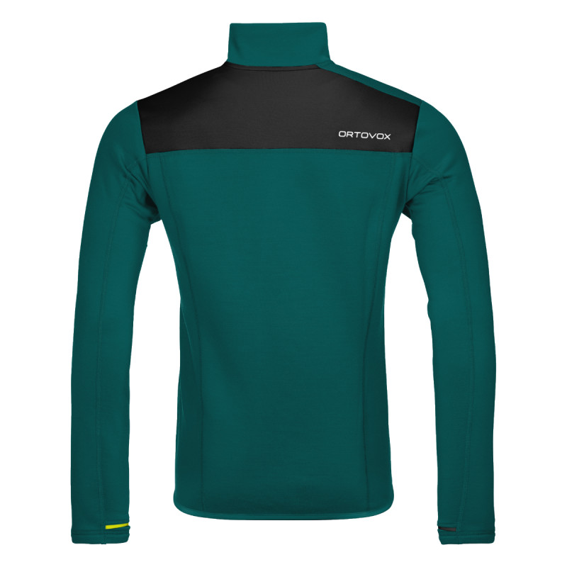 Pánska mikina Ortovox FLEECE JACKET  - tmavo zelená