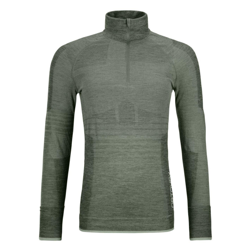 Dámske funkčné tričko Ortovox 230 COMPETITION ZIP NECK  - zelená