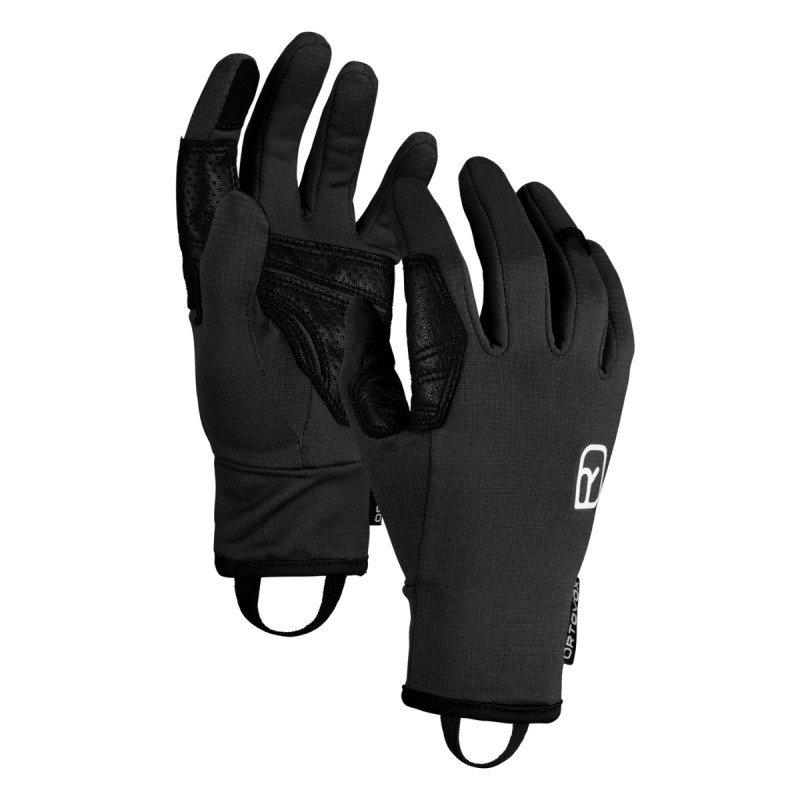 Dámske rukavice Ortovox FLEECE LIGHT GLOVE  - čierna
