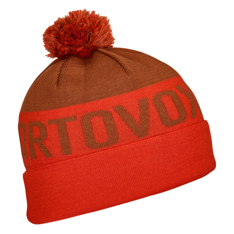 Čiapka Ortovox BOBBLE KNIT BEANIE  - oranžová