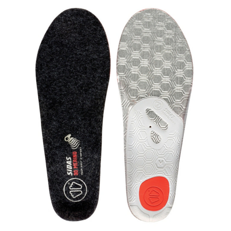 Ortopedické vložky Sidas WINTER 3D MERINO  - šedá