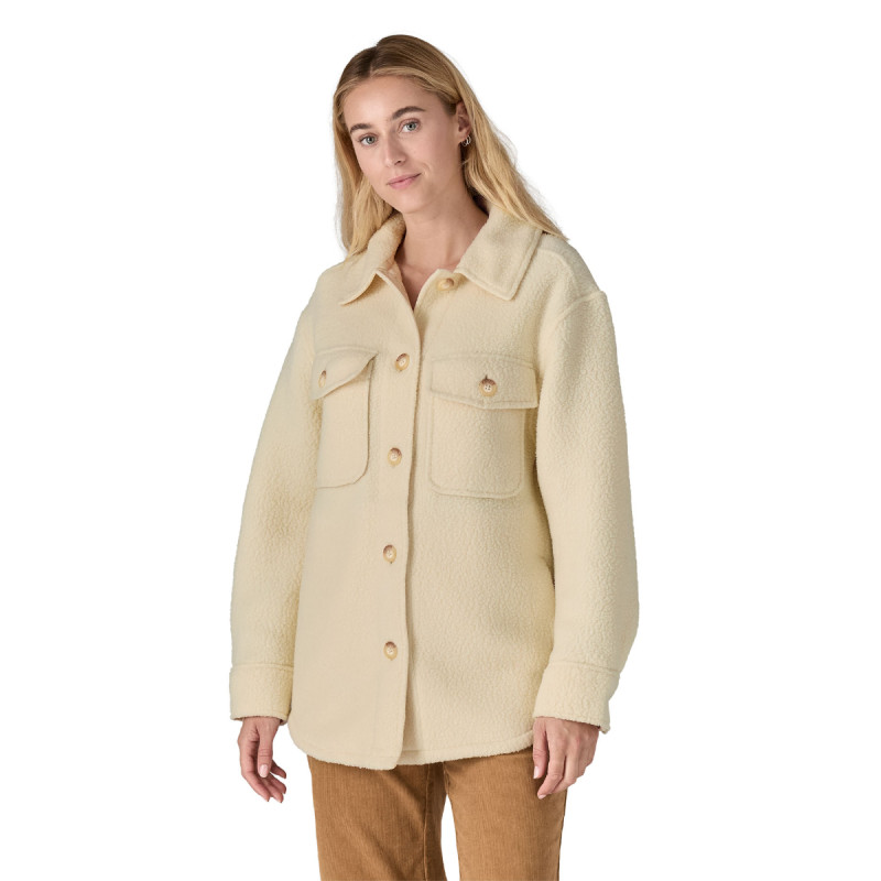 Dámsky kabát Patagonia RETRO PILE FLEECE SHACKET  - béžová