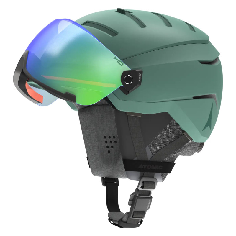 Lyžiarská prilba Atomic SAVOR GT AMID VISOR HD  - tmavo zelená