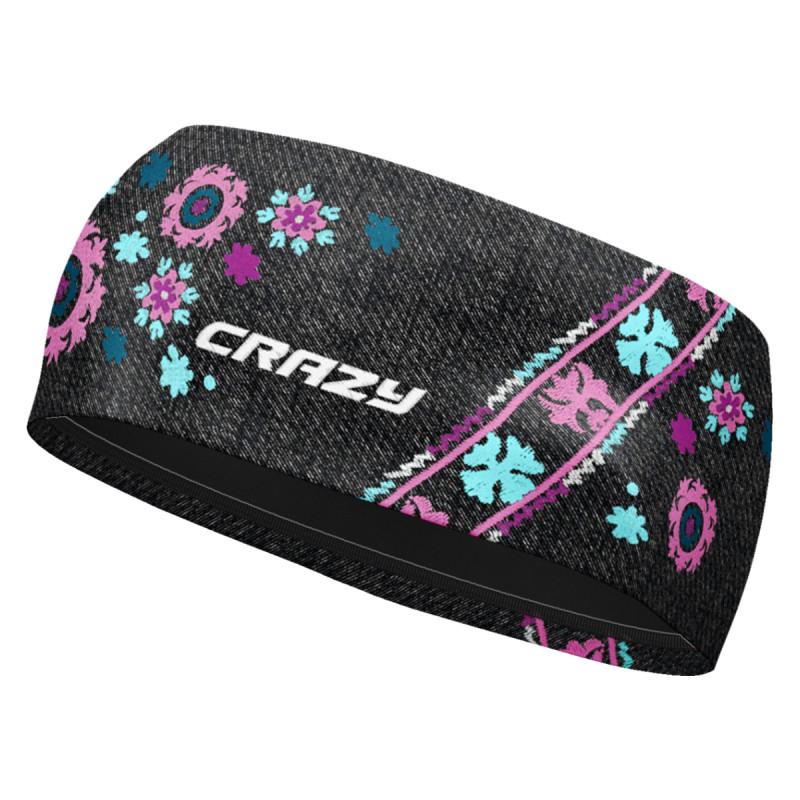Dámska čelenka Crazy DOUBLE  - čierna