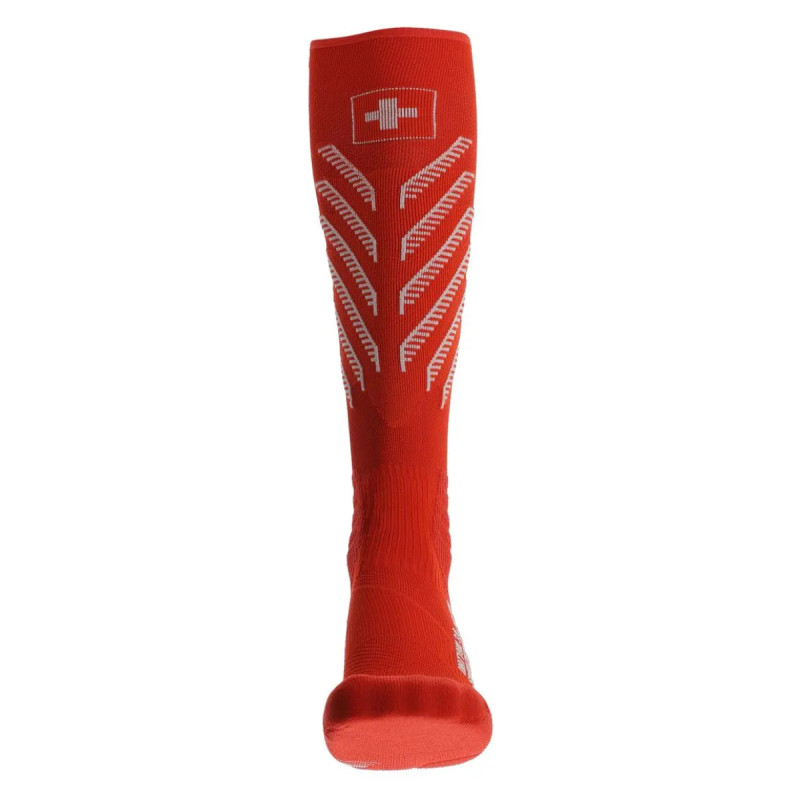 Lyžiarské ponožky UYN SKI NATYON 3.0 SWITZERLAND  - červená