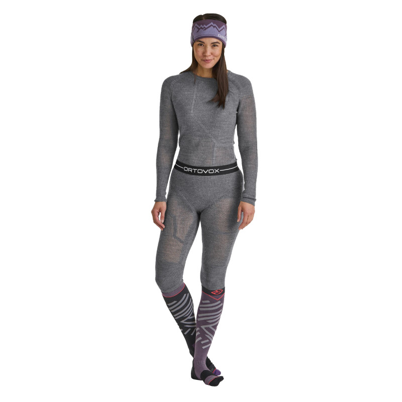 Dámske ponožky Ortovox SKI TOUR LONG  - fialová