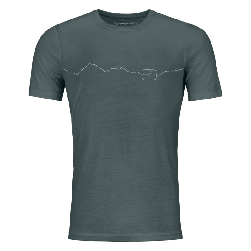 Pánske funkčné tričko Ortovox 150 COOL MOUNTAIN SHORT SLEEVE  - šedá
