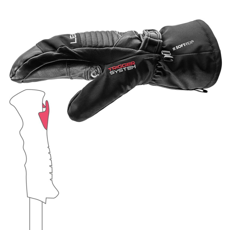 Lyžařské rukavice Leki XPLORE XT 3D MITT  - černá