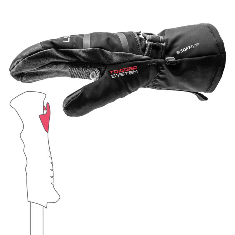 Pánské lyžařské rukavice Leki DETECT XT 3D MITT  - černá