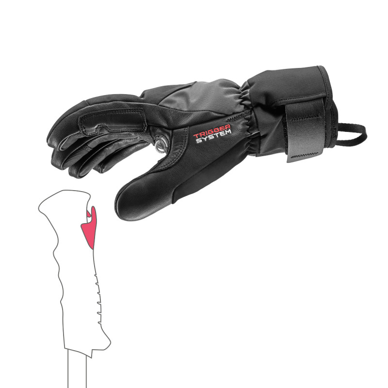 Lyžiarské rukavice Leki HEVON THERMO 3D  - čierna