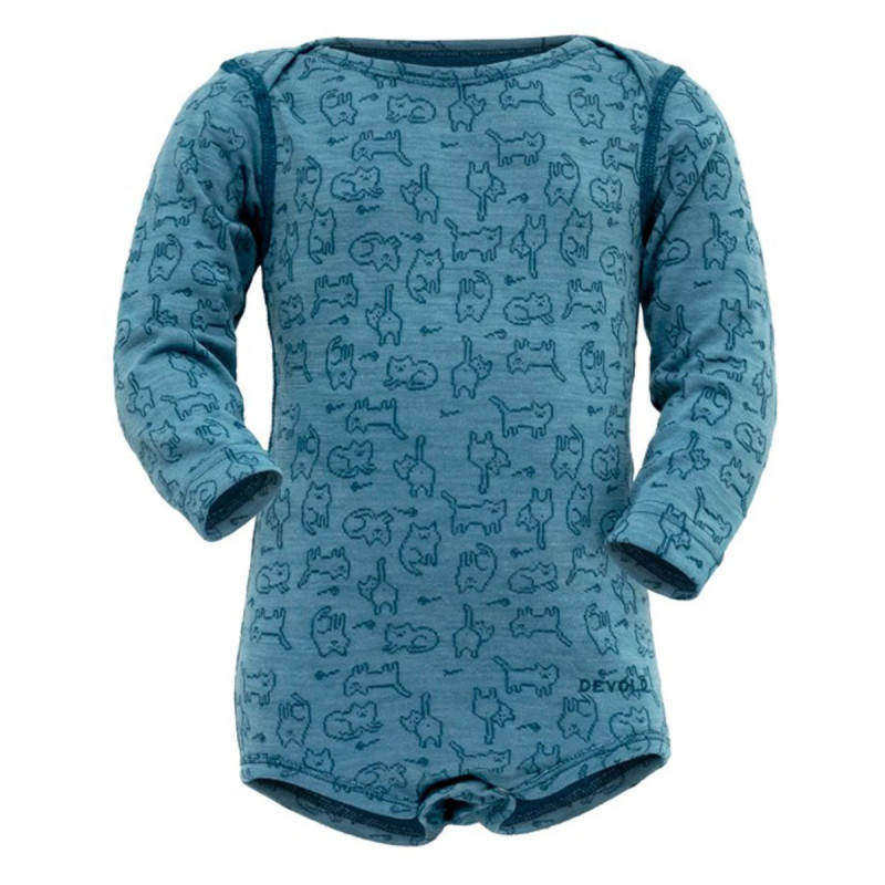 Dětské funkční tričko Devold DUO ACTIVE BODY  - světle modrá