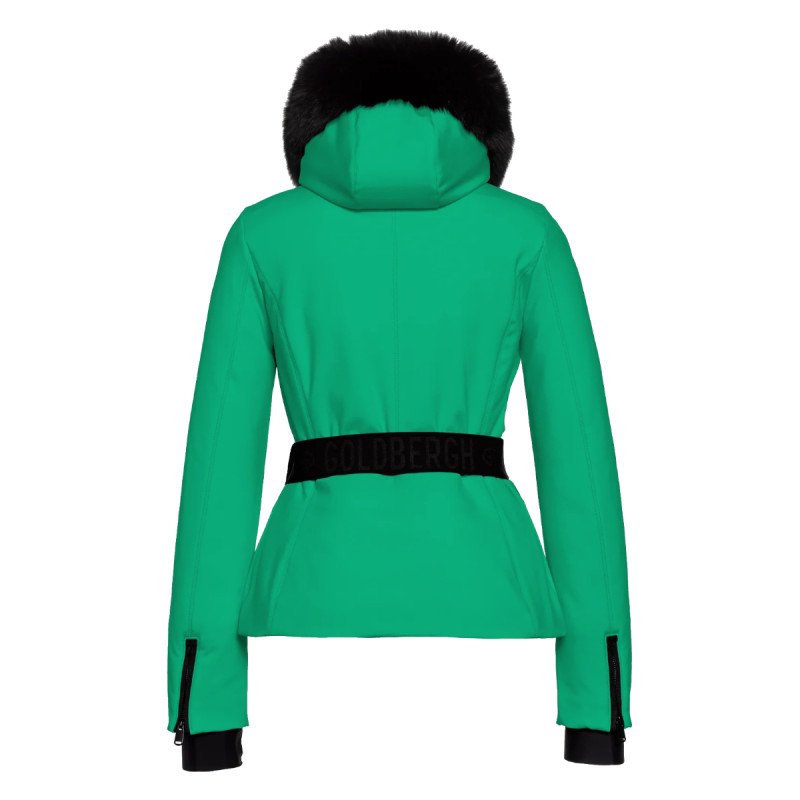 Dámska bunda Goldbergh HIDA FAUX BORDER  - zelená