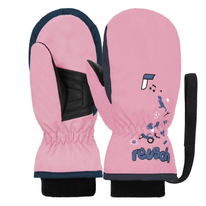 Dievčenské lyžiarské rukavice Reusch KIDS MITTEN  - svetlo ružová