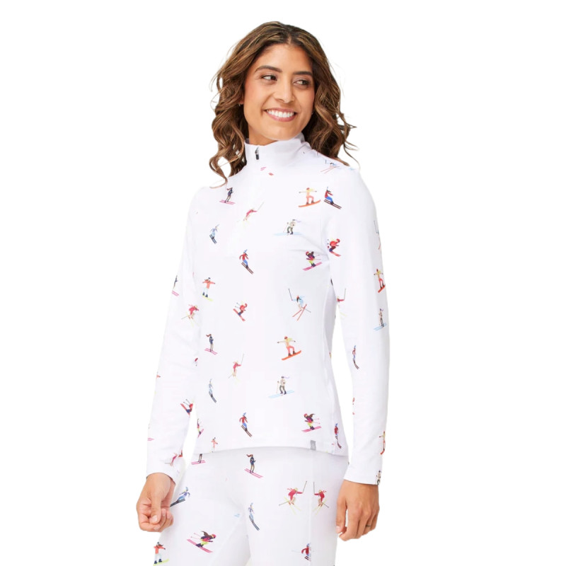 Dámska mikina Krimson Klover MULTI SKIERS  - biela