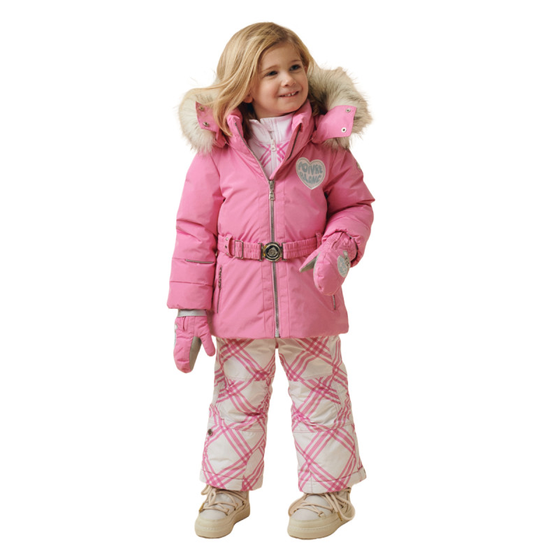Dívčí lyžařská bunda Poivre Blanc W24-1201-BBGL/A  - světle růžová