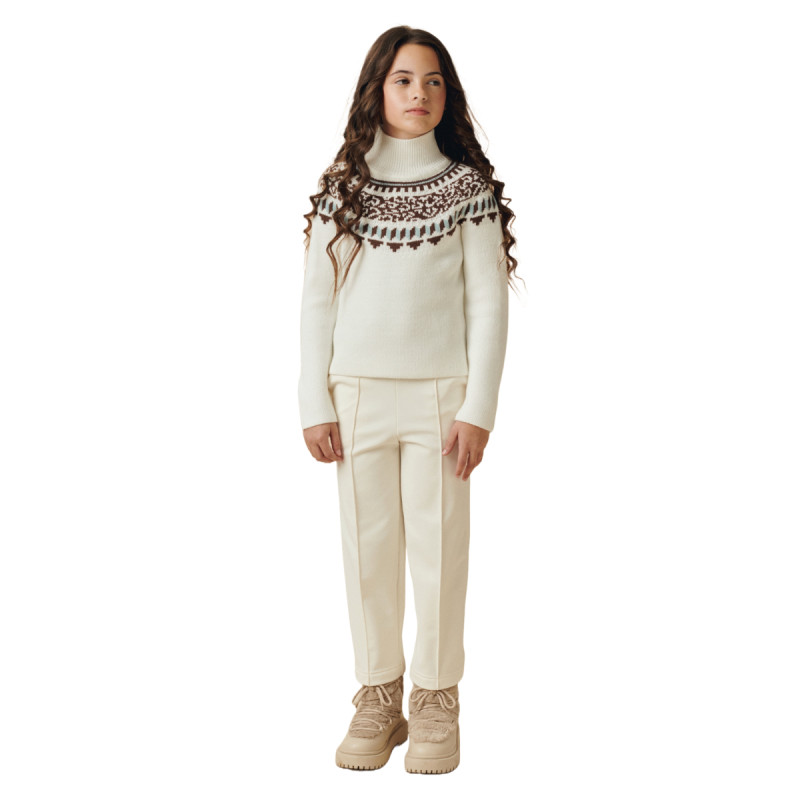 Dievčenský sveter Poivre Blanc W24-3551-JRGL KNIT  - biela