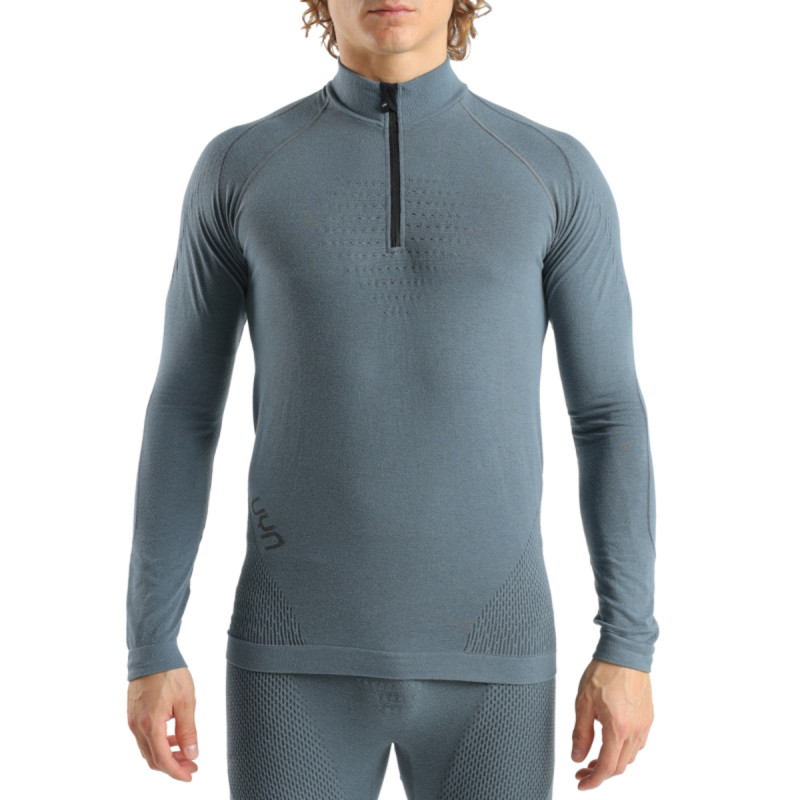 Pánske funkčné tričko UYN EVOLUTYON BIOTECH UW SHIRT LG SL ZIP UP  - šedá