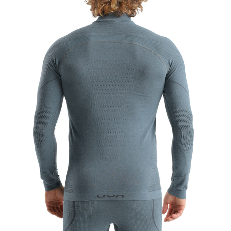 Pánske funkčné tričko UYN EVOLUTYON BIOTECH UW SHIRT LG SL ZIP UP  - šedá